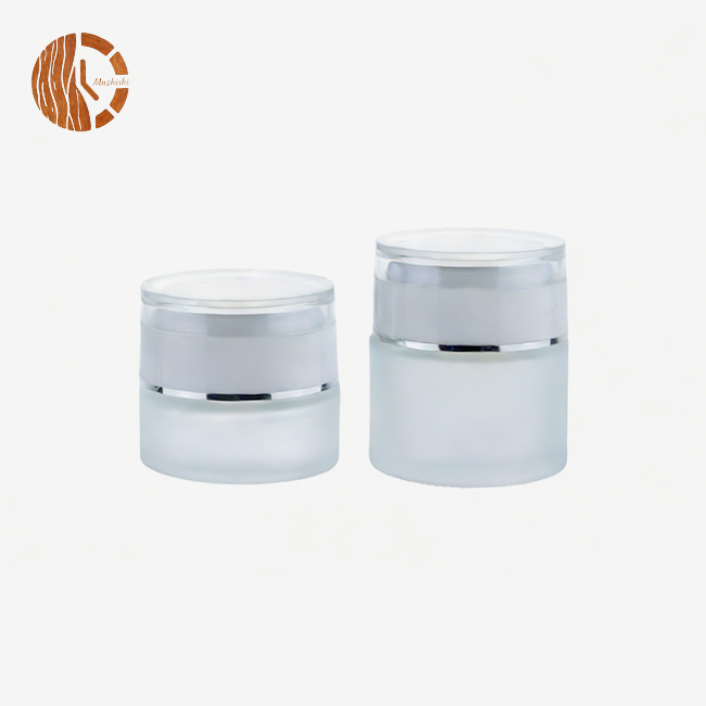 Frosted Glass Cream Jars